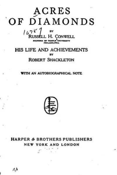 Acres of Diamonds by Russell H. Conwell - book cover