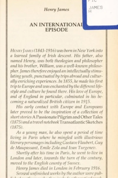 An International Episode by Henry James - book cover