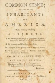 Common Sense by Thomas Paine - book cover
