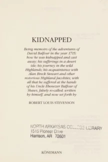 Kidnapped by Robert Louis Stevenson - book cover