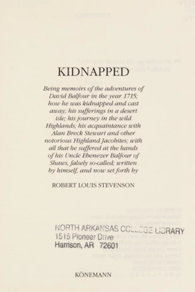 Kidnapped by Robert Louis Stevenson - book cover